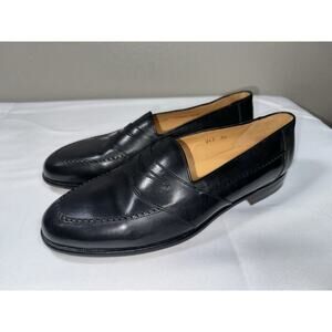 NWOT Mezlan Made in Spain Cable Trim Leather Livorno Loafer in Black Size 10.5 W